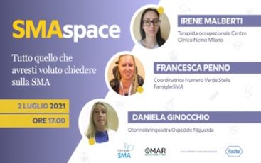 Locandina dell'incontroo di "SMAspace", 2 luglio 2021