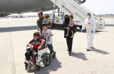 Bambini con disabilità orfani dall'Afghanistan a Roma, agosto 2021