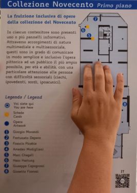 Mappa tattile realizzata alla Galleria GAM di Torino