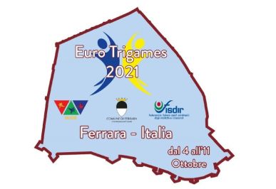 Il logo degli "EuroTriGames 2021", Ferrara, 4-11 ottobre 2021
