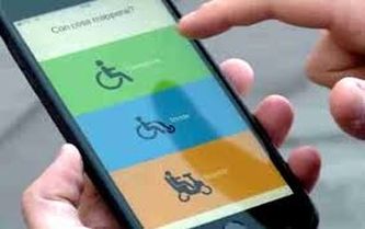 Loghi della disabilità in uno smartphone