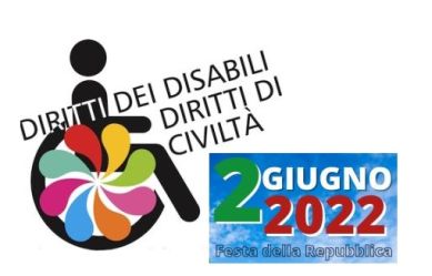 Elaborazione grafica su diritti disabili e Festa della Repubblica