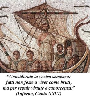 Mosaico dedicato all'Ulisse dantesco