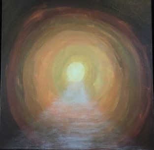 Megan Perry, ""A Breath From the Light at the End of the Tunnel" ("Un respiro dalla luce in fondo al tunnel"), (©Saatchi Art)