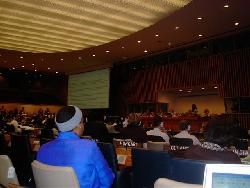 Sala del palazzo delle Nazioni Unite dove si svolgono gli incontri dell'Ad Hoc Committee 