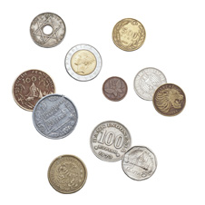 Monete di vario tipo