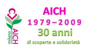 Il logo realizzato nel 2009 dall'AICH Milano, per il trentennale della propria fondazione