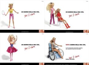 I quattro cartelloni utilizzati per la campagna di comunicazione della Fondazione I Care di Fucecchio (Firenze)
