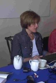 Un'altra immagine di Rita Barbuto, nel corso di un convegno