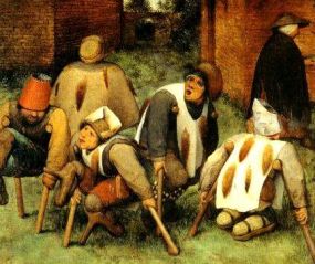 Pieter Bruegel il Vecchio, Gli storpi, 1568, Parigi, Louvre