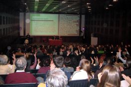Un'immagine del seminario tenutosi nella primavera del 2007, nell'ambito della rassegna «Cinema senza barriere»
