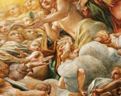 Particolare del «Paradiso in Cattedrale», appartenente al ciclo di affreschi nel Duomo di Parma, dipinti da Antonio Allegri, detto il Correggio