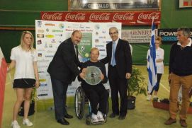 La premiazione di Martin Legner, vincitore del Torneo di Cuneo