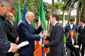 Gianmaria Dal Maistro premiato dal presidente della Repubblica Napolitano