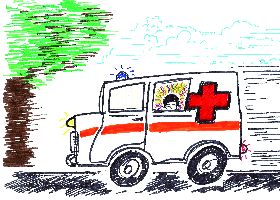 Disegno di un'ambulanza