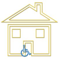 Realizzazione grafica che rappresenta la disabilità e il problema della casa
