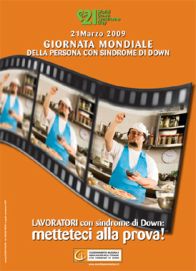 La locandina italiana realizzata per il 21 marzo, Giornata Mondiale della Sindrome di Down