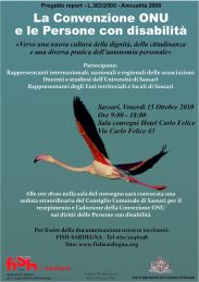 La locandina del convegno del 15 ottobre a Sassari