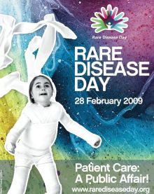 Il manifesto ufficiale della Seconda Giornata Internazionale delle Malattie Rare