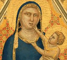 Giotto, Polittico con la Vergine in trono, particolare, Bologna, Pinacoteca Nazionale