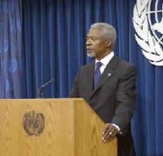 Kofi Annan, segretario delle Nazioni Unite