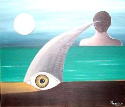 Marzia, L'occhio della mente, 1989, acrilico su tela, cm 70x60