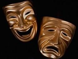Maschere teatrali della commedia e della tragedia