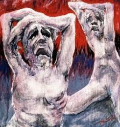 Mauro Brilli, Disperazione, acrilico su tela, cm 46,7x27