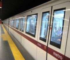 Un vagone della metropolitana di Roma