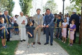 L'inaugurazione della nuova struttura all'interno del Parco di Marano (Parma)
