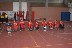 Gli Sharks Monza di wheelchair hockey