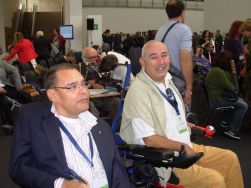 Nicolino Di Domenica e Camillo Gelsumini, esponenti del Movimento per la Vita Indipendente in Abruzzo, alla Conferenza di Torino