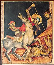 San Giorgio e il drago di Vitale da Bologna, opera di cui si potrà accedere al rilievo tattile, nell'ambito del «Sabato dell'arte»