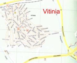 La mappa di Vitinia, frazione di Roma situata nell'area sud-orientale della capitale