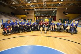 La formazione dei Thunder Roma ha realizzato un grande «triplete» nel wheelchair hockey