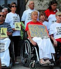 Protesta di persone con disabilità