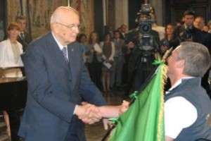 Giorgio Napolitano e Oscar De Pellegrin