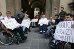 Una manifestazione di protesta di qualche anno fa, da parte di persone con disabilità siciliane