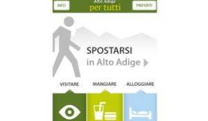 Applicazione per smartphone e tablet di "Alto Adige per tutti"