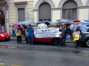 Protesta davanti all'Assessorato al Lavoro della Regione Piemonte, 16 maggio 2013