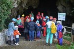 Un'immagine dell'iniziativa "Diversamente Speleo" del 2012, all'ingresso delle Grotte di Bellegra (Roma)