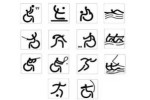 Una serie di loghi rappresentativi di discipline sportive praticate da persone con disabilità