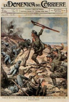 Copertina di Beltrame del 1916 della «Domenica del Corriere», dedicata a Enrico Toti