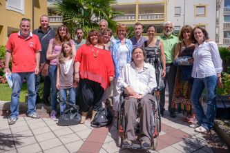Foto di gruppo per la conclusione del corso per il lavoro della Cooperativa Independent L. di Merano