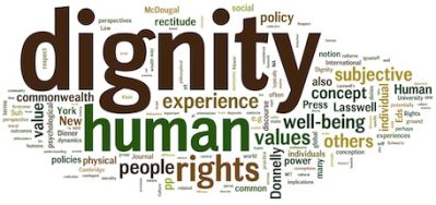 Realizzazione grafica centrata sulla dignità umana (in inglese)