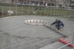 I lavori in corso al parco giochi di Santarcangelo di Romagna (Rimini), per renderlo accessibile a tutti