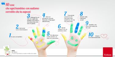 Realizzazione grafica inserita nel libro di Ellen Notbohm, "10 cose che ogni bambino con autismo vorrebbe che tu sapessi"