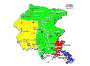Cartina del Friuli Venezia Giulia