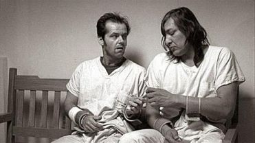 Scena da "Qualcuno volò sul nido del cuculo" (Jack Nicholson e Will Sampson)