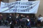 Una manifestazione di protesta delle Associazioni toscane di persone con disabilità